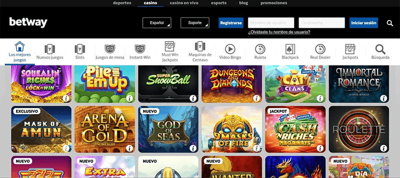 Betway-Ecuador Página de casino de Betway
