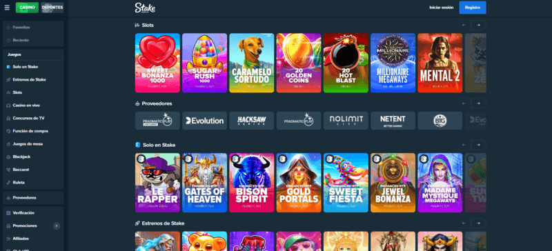 Stake-Casino-Ecuador Página de casino de Stake